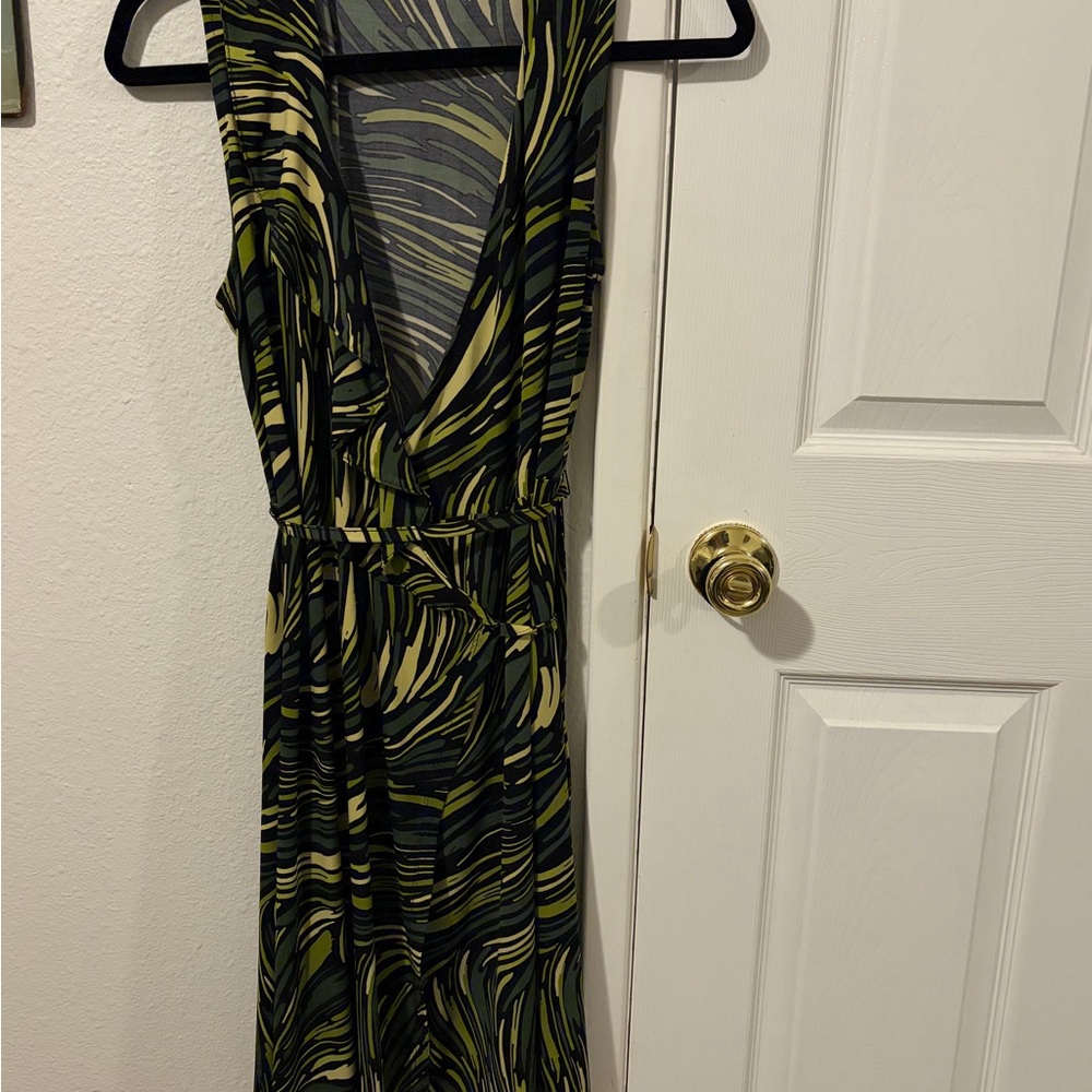 Apt. 9 Green and Black Wrap Dress